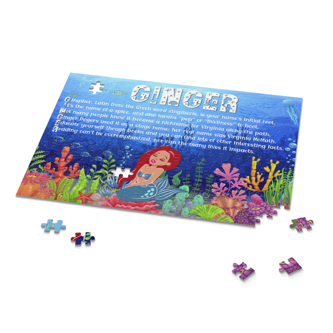 Namesakes Personalized Acrostic Name Poem Jigsaw Puzzle - Mermaid - Red Hair 2