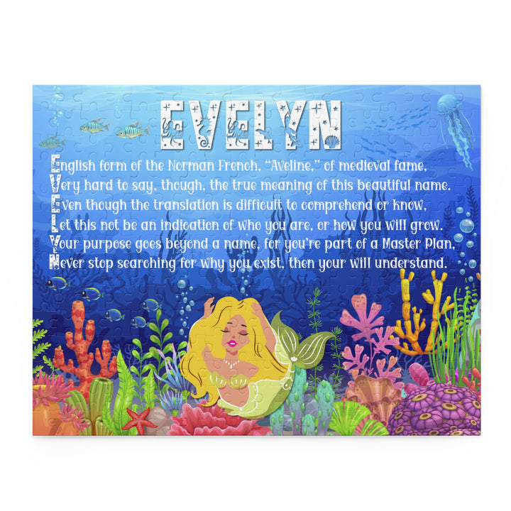 Namesakes Personalized Acrostic Name Poem Jigsaw Puzzle - Mermaid - Gold Hair