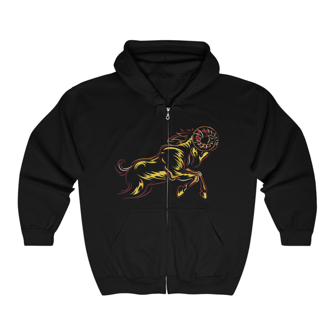 Written in the Stars Unisex Full Zip Hooded Sweatshirt - Aries