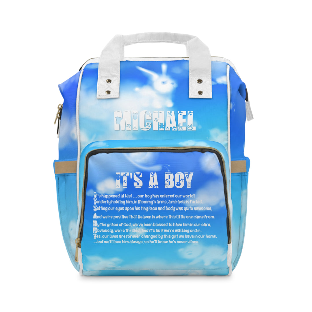 Baby Steps Multifunctional Diaper Backpack - "It's a Boy" - Personalized