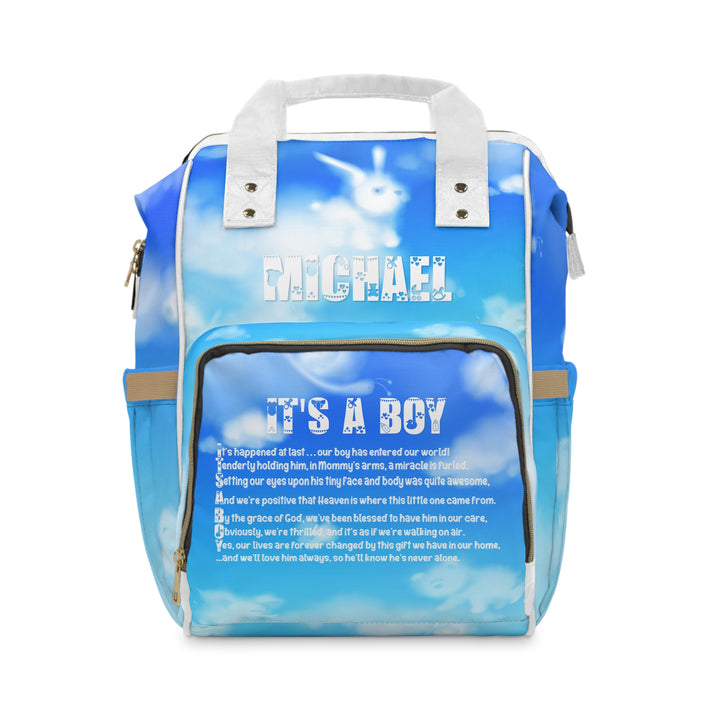 Baby Steps Multifunctional Diaper Backpack - "It's a Boy" - Personalized