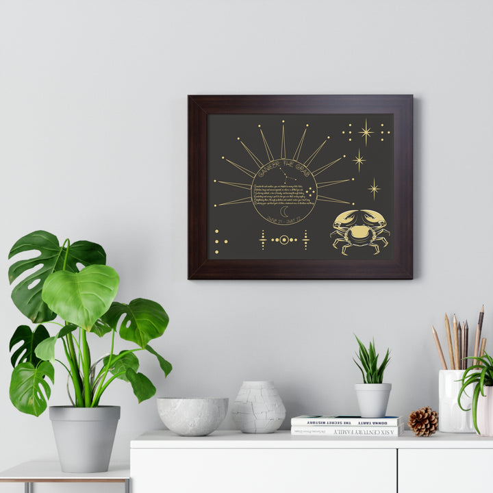 Written in the Stars Framed Acrostic Poem Print - Cancer