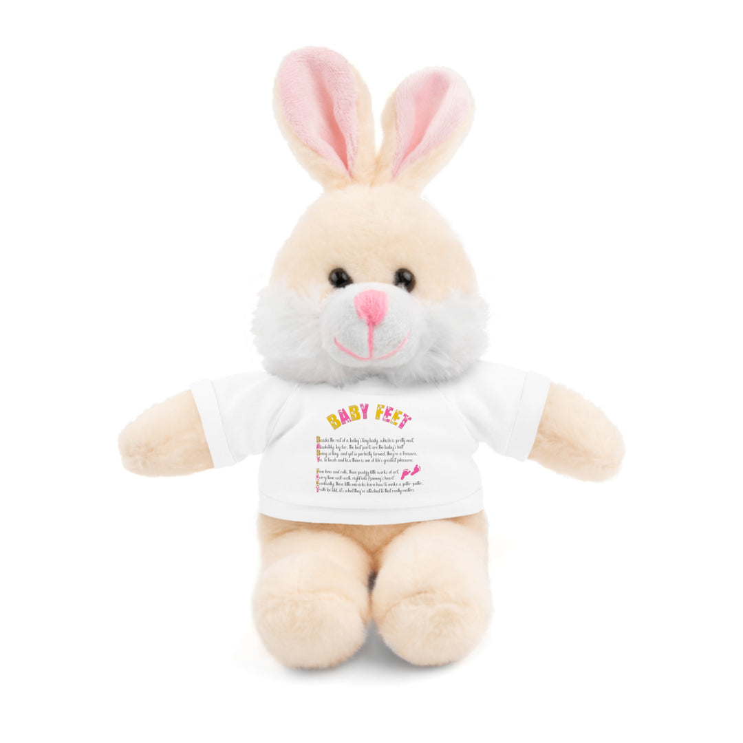 Baby Feet Acrostic Poem Stuffed Animal Collection with T-Shirt - Pink Footprints