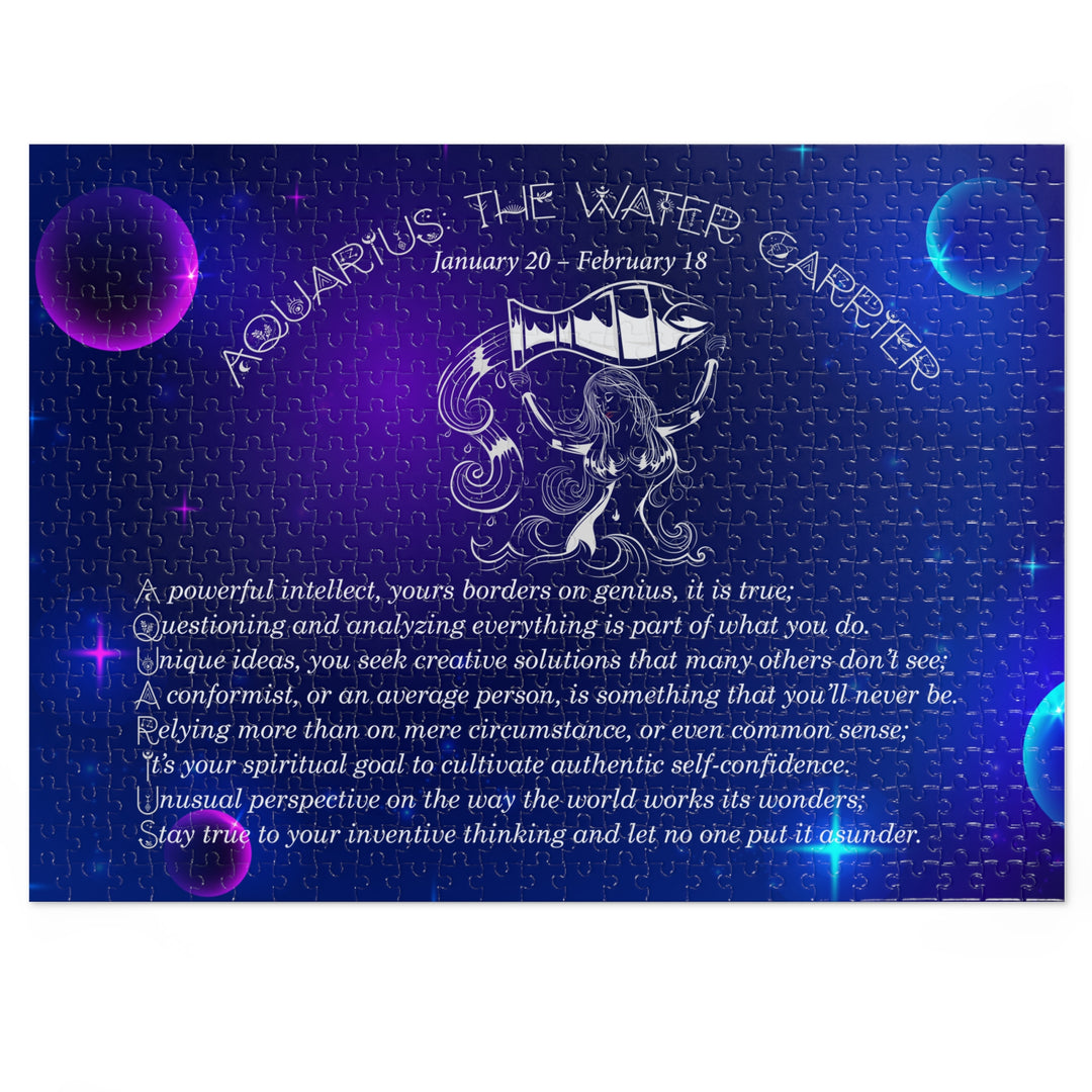 Aquarius Acrostic Poem Puzzle - Tin Box