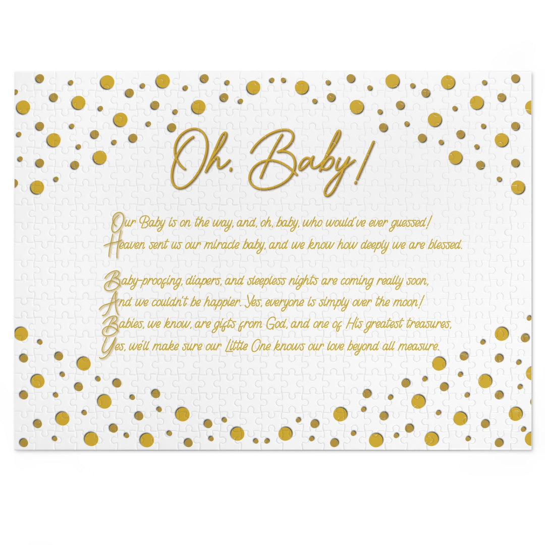 Oh, Baby! Acrostic Poem Jigsaw Puzzle - No Personalization - Tin Box
