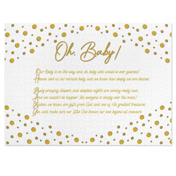 Oh, Baby! Acrostic Poem Jigsaw Puzzle - No Personalization - Tin Box