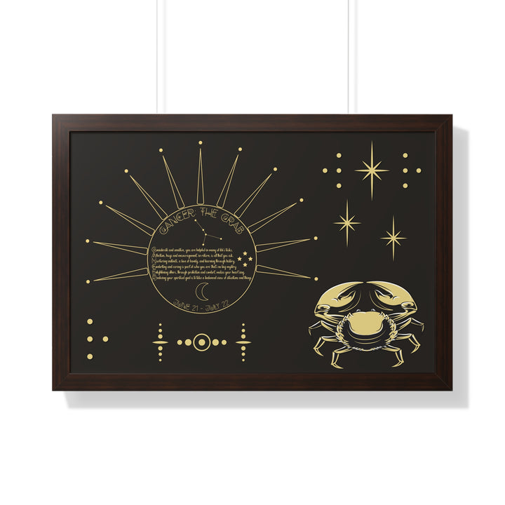 Written in the Stars Framed Acrostic Poem Print - Cancer