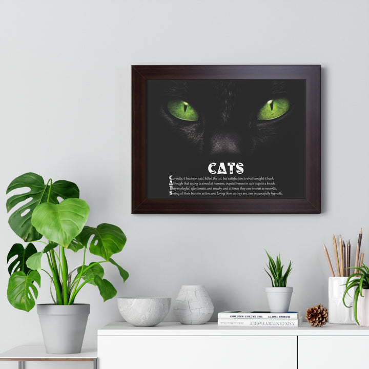 It's Just a Phrase "Cats" Framed Acrostic Poem Print
