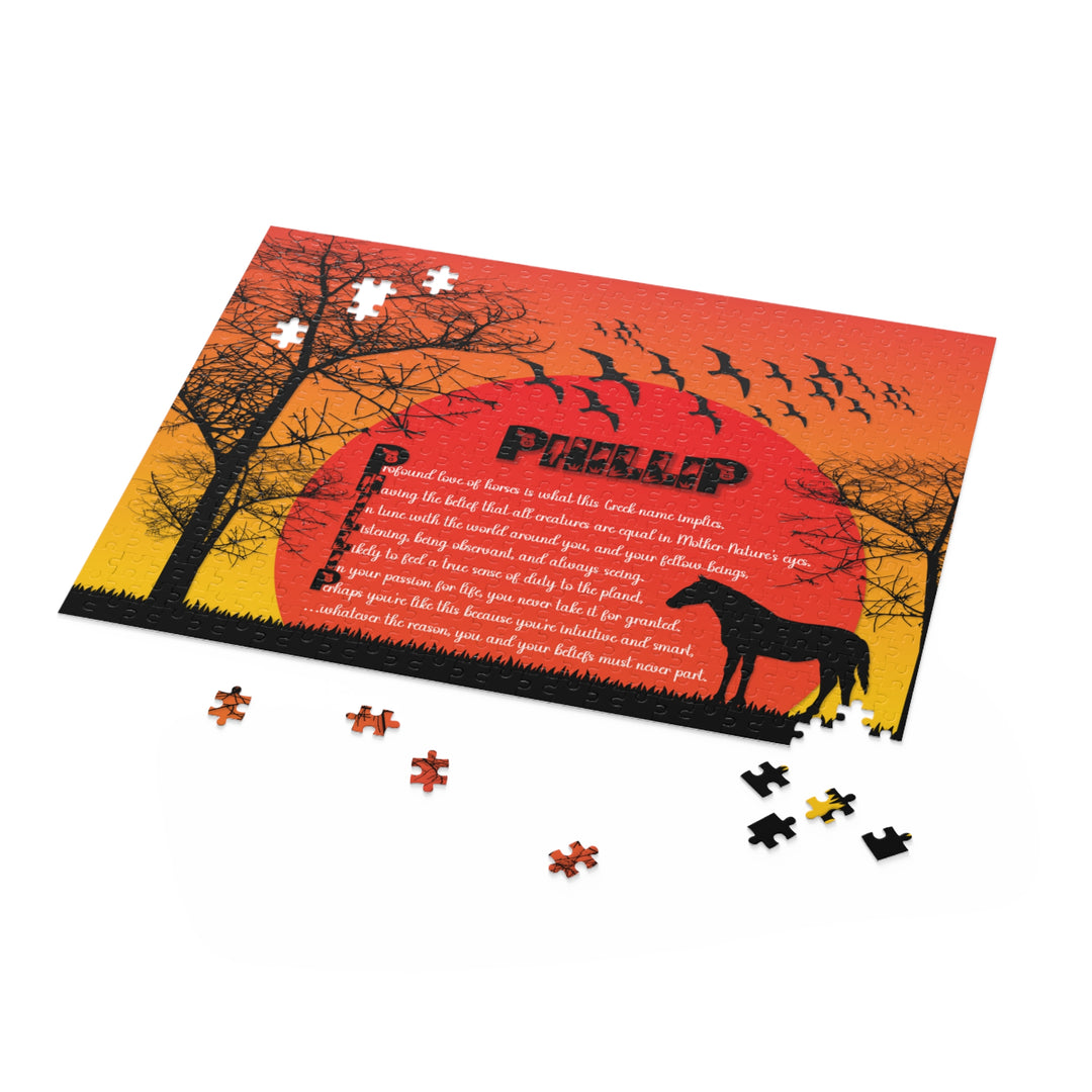Namesakes, Personalized Acrostic Name Puzzle - Horse Design