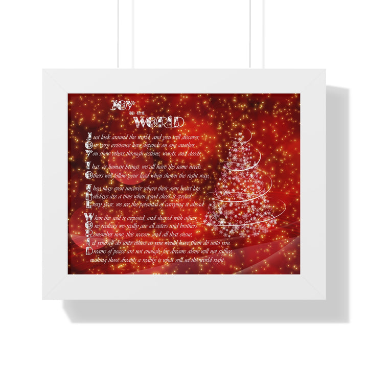 It's Just a Phrase "Joy to the World" Framed Acrostic Poem Print