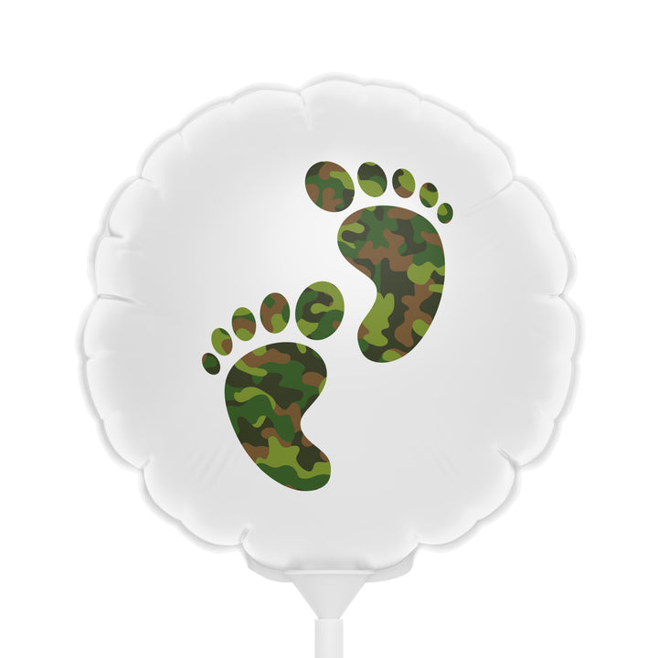 6” "Baby Feet" Baby Shower Balloon Camo