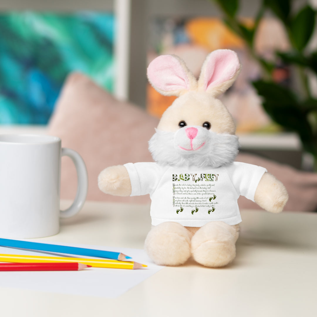 Baby Feet Acrostic Poem Stuffed Animal Collection with T-Shirt - Camo