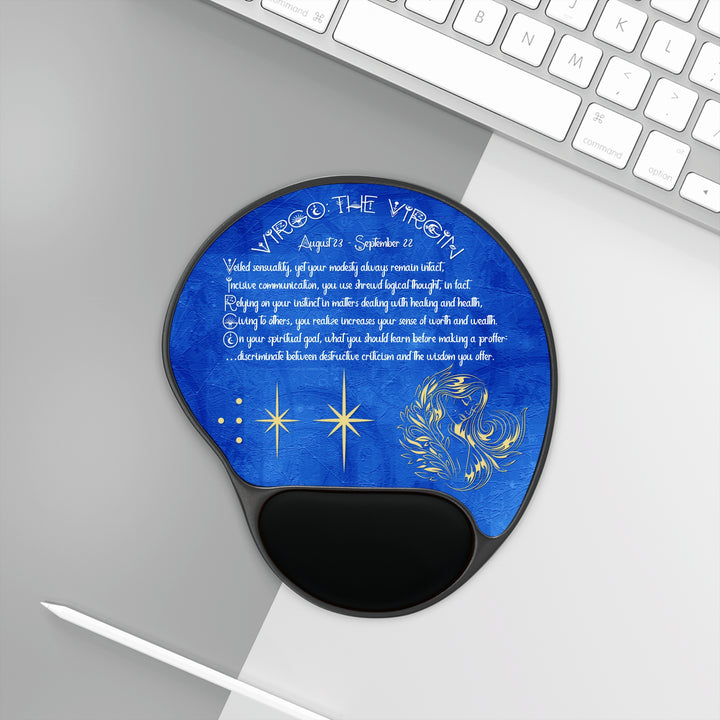 Written in the Stars Mouse Pad With Wrist Rest - Virgo