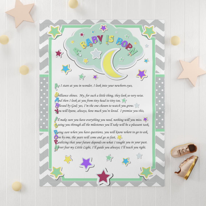 A Baby is Born Acrostic Poem Blanket
