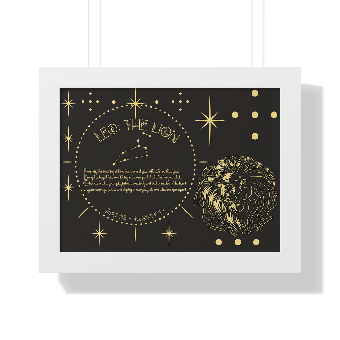 Written in the Stars Framed Acrostic Poem Print - Leo