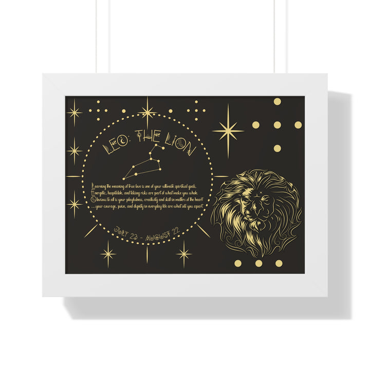 Written in the Stars Framed Acrostic Poem Print - Leo