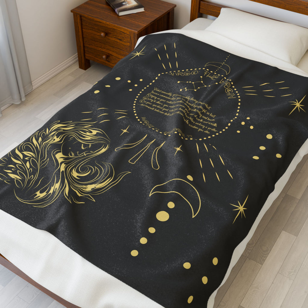 Virgo Acrostic Poem Velveteen Blanket