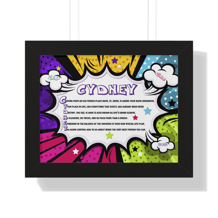 Namesakes Framed Acrostic Name Poem - Burst Comic-style