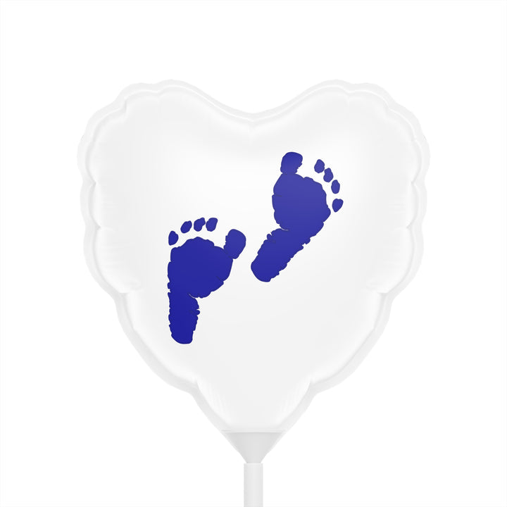 6” “Baby Feet" Acrostic Poem Heart-Shaped Baby Shower Balloons - Personalized Add name!
