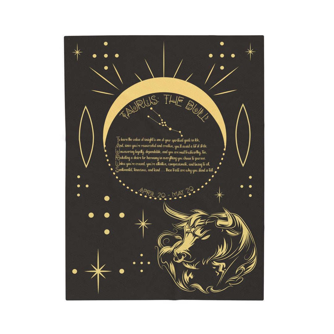 Taurus Acrostic Poem Velveteen Blanket