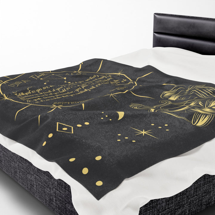 Libra Acrostic Poem Velveteen Blanket