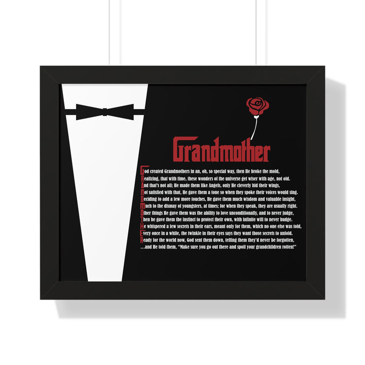 "Grandmother" Framed Acrostic Poem Print