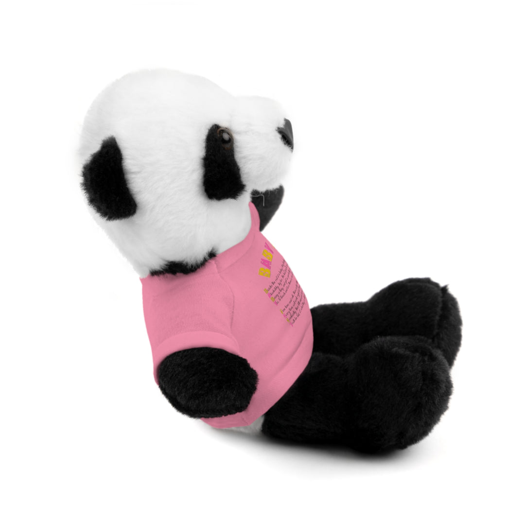 Baby Feet Acrostic Poem Stuffed Animals with Tee - Baby Feet - Gold Footprints