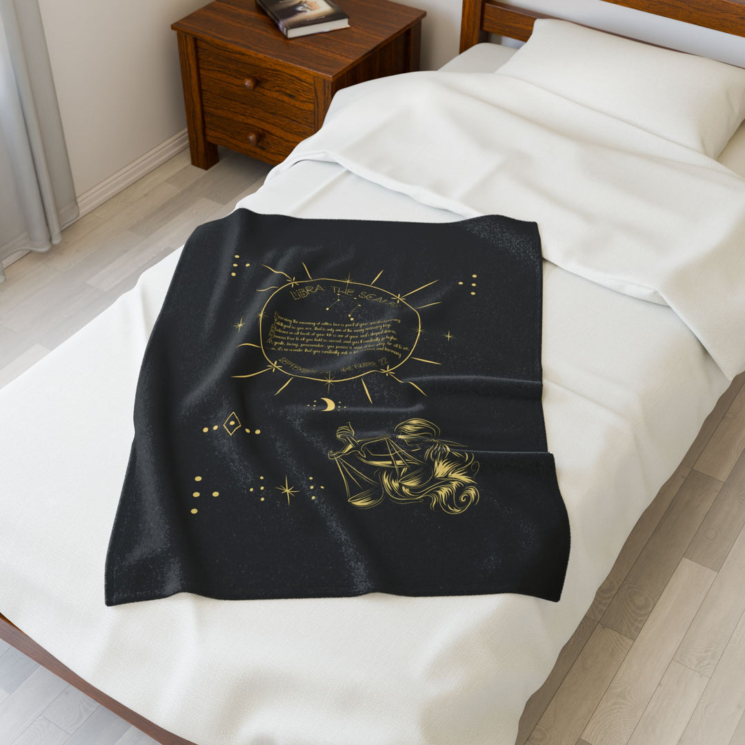 Libra Acrostic Poem Velveteen Blanket