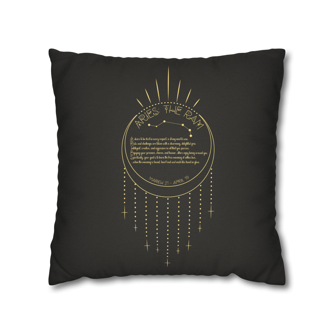 Written in the Stars Pillowcase/Cover Spelling Out "Aries"