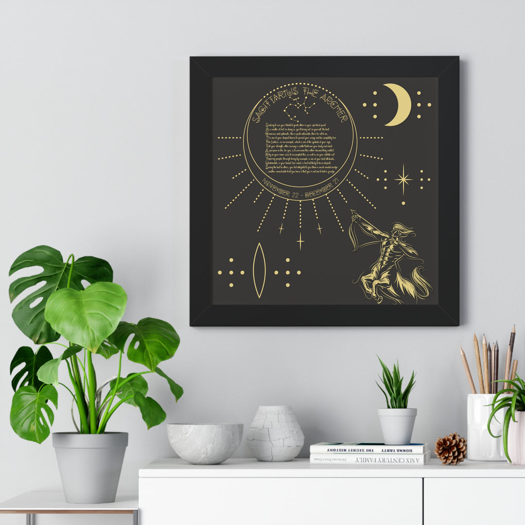 Written in the Stars Framed Acrostic Poem Print - Sagittarius