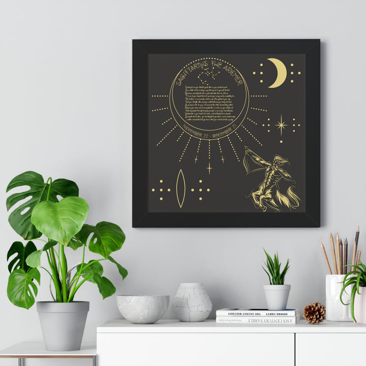 Written in the Stars Framed Acrostic Poem Print - Sagittarius