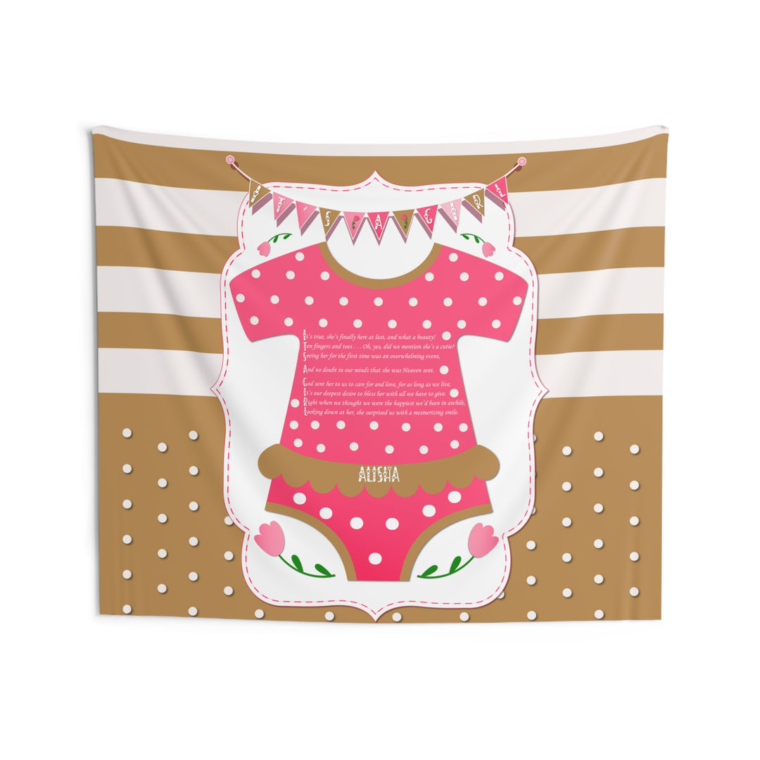 "It’s a Girl" Acrostic Poem Baby Shower Backdrop-Baby Bodysuit - Personalized