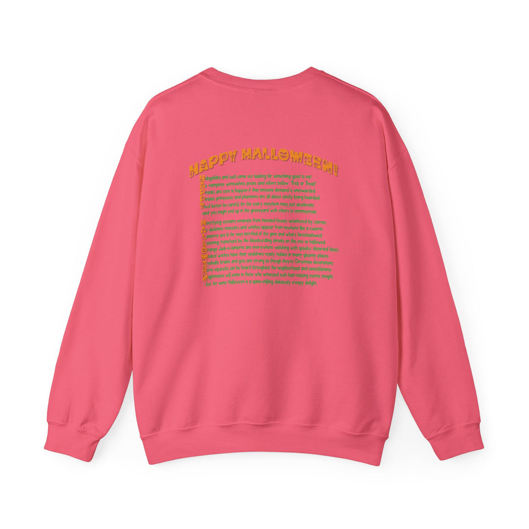 Happy Halloween Acrostic Poem Sweatshirt -  Old Witch