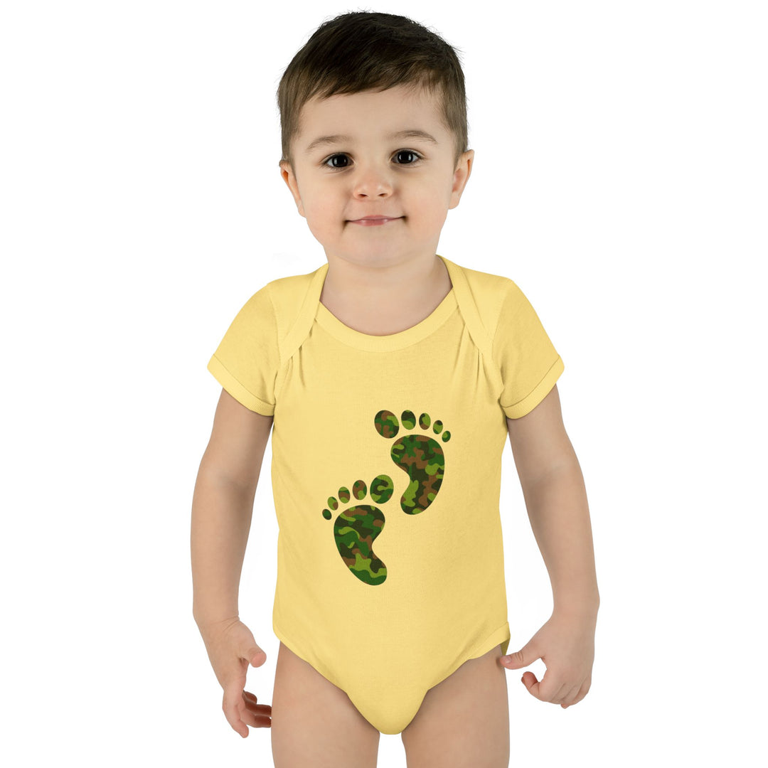 Baby Feet Acrostic Poem Baby Bodysuit - Camo