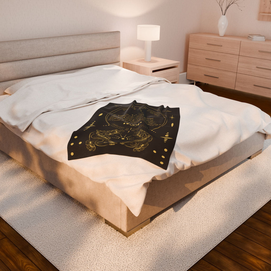 Pisces Acrostic Poem Velveteen Blanket