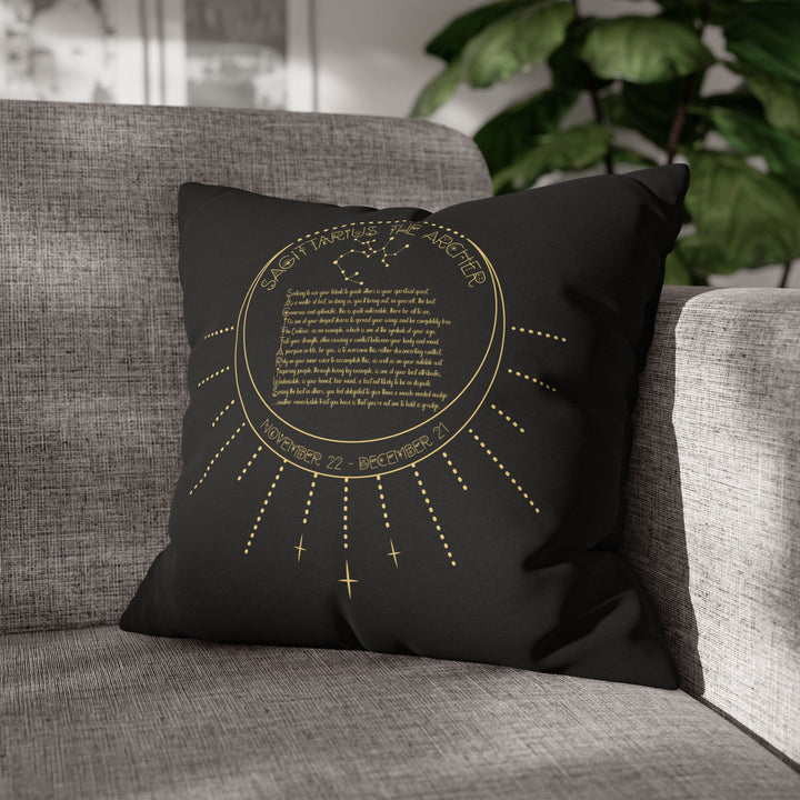 Sagittarius Acrostic Poem Pillow Cover
