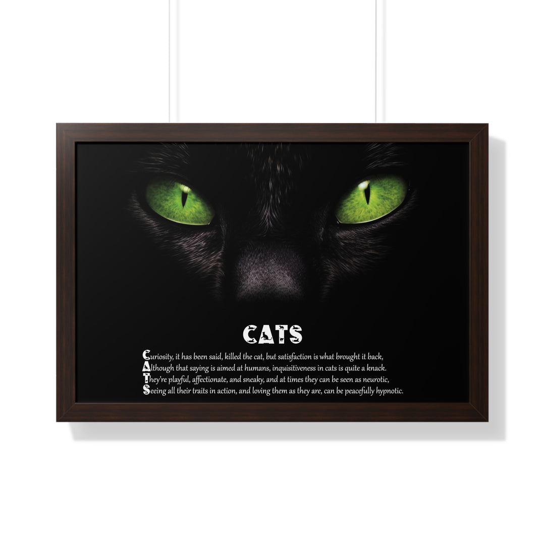 It's Just a Phrase "Cats" Framed Acrostic Poem Print