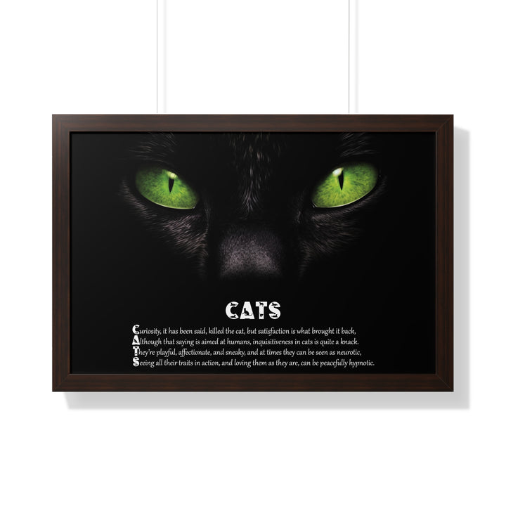 It's Just a Phrase "Cats" Framed Acrostic Poem Print