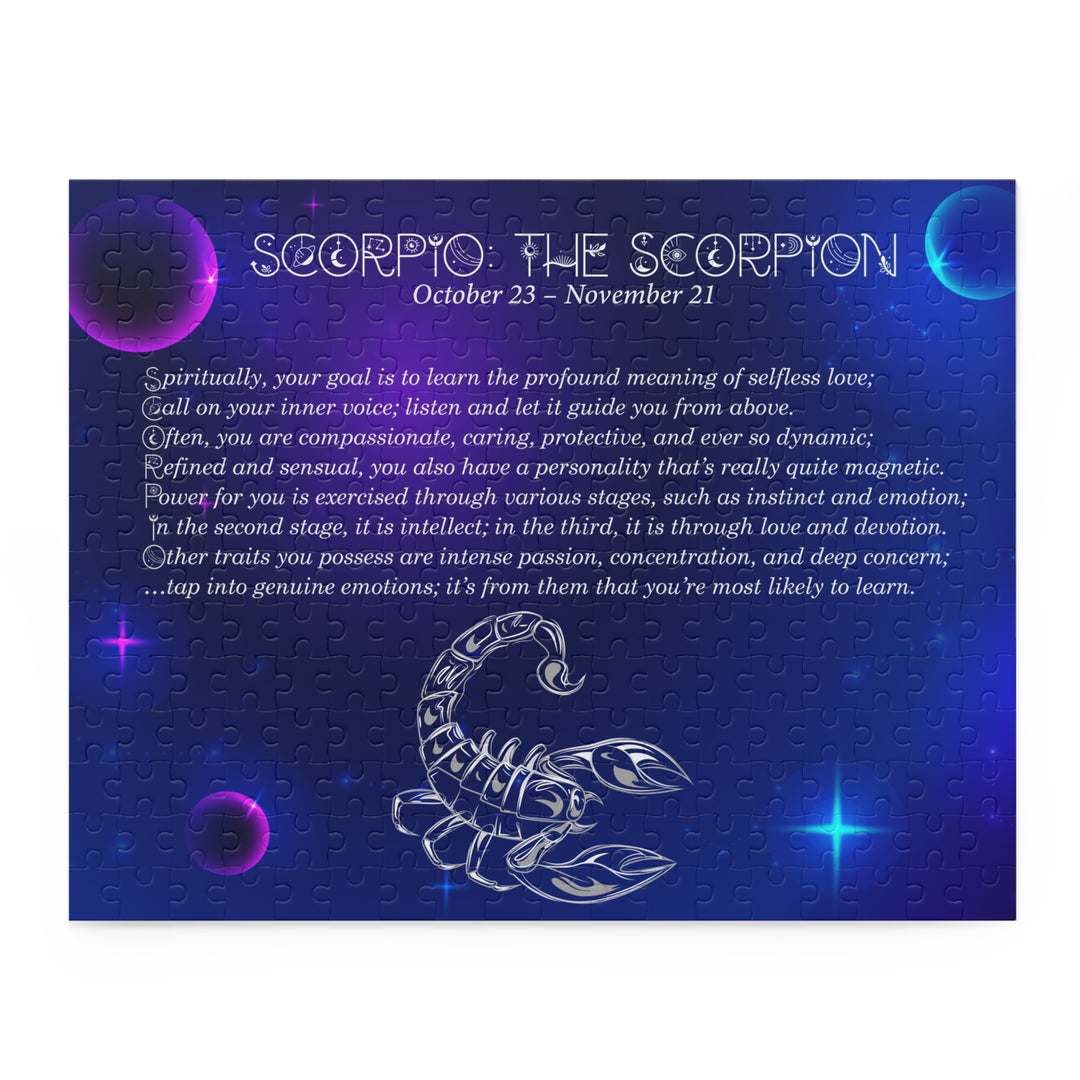 Scorpio Acrostic Poem Puzzle