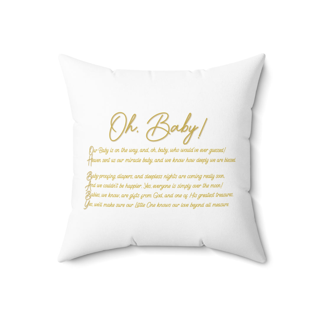 "Oh, Baby" Acrostic Poem Pillow