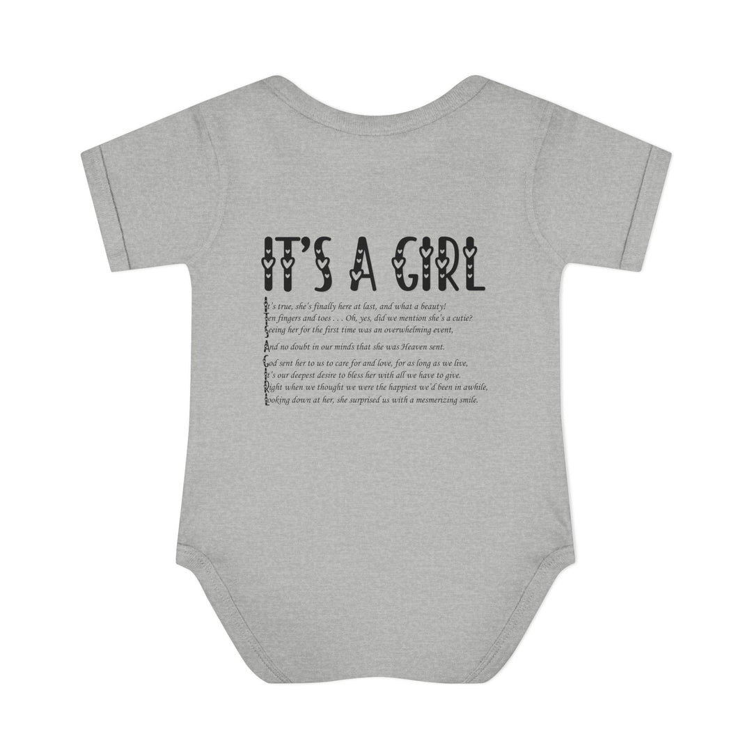 It's a Girl Acrostic Poem Baby Bodysuit - Baby Elephant