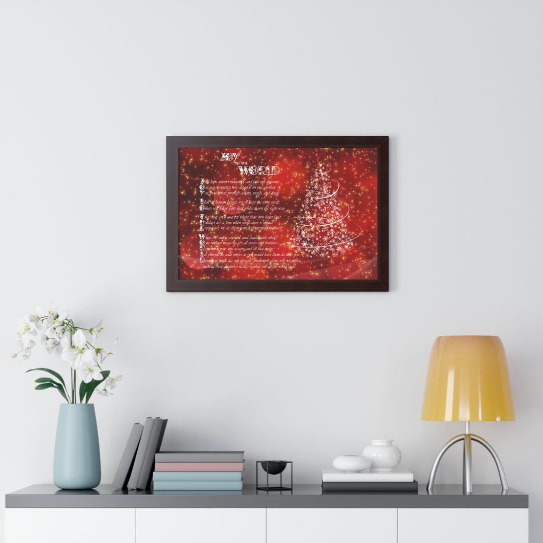 It's Just a Phrase "Joy to the World" Framed Acrostic Poem Print
