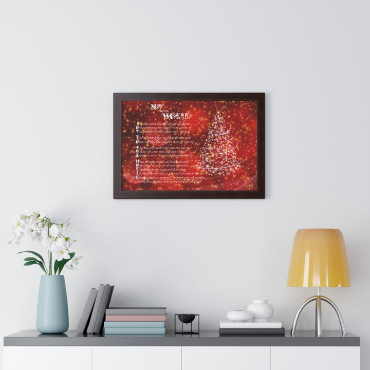 It's Just a Phrase "Joy to the World" Framed Acrostic Poem Print