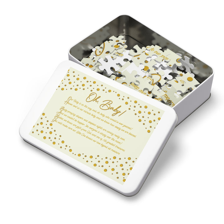 Oh, Baby! Acrostic Poem Puzzle - No Personalization - Tin Box