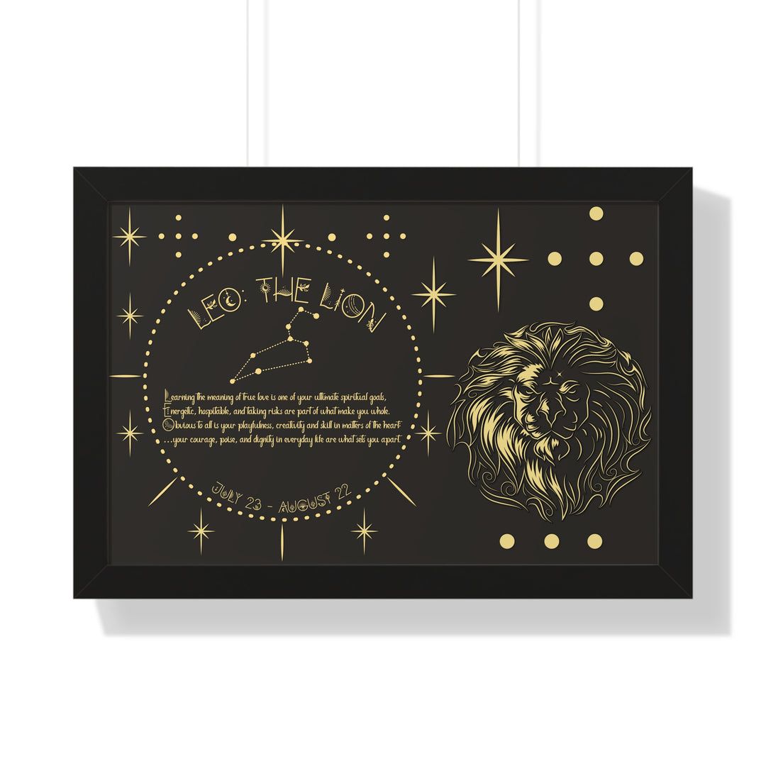 Written in the Stars Framed Acrostic Poem Print - Leo