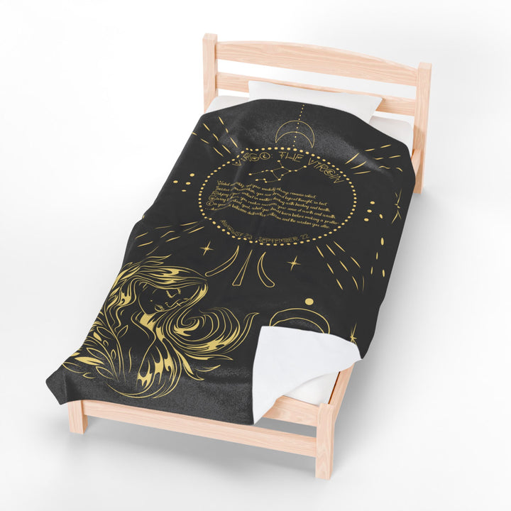 Virgo Acrostic Poem Velveteen Blanket
