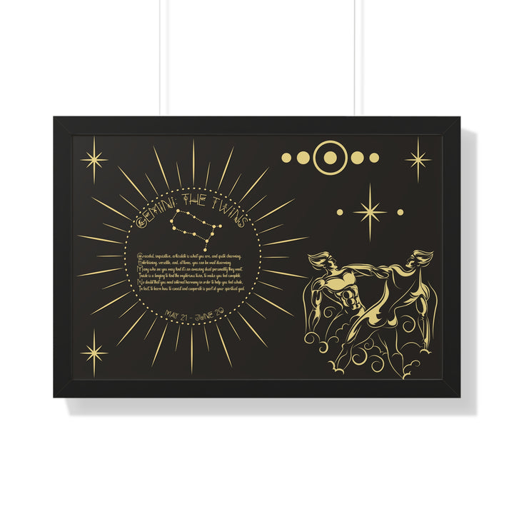 Written in the Stars Framed Acrostic Poem Print - Gemini