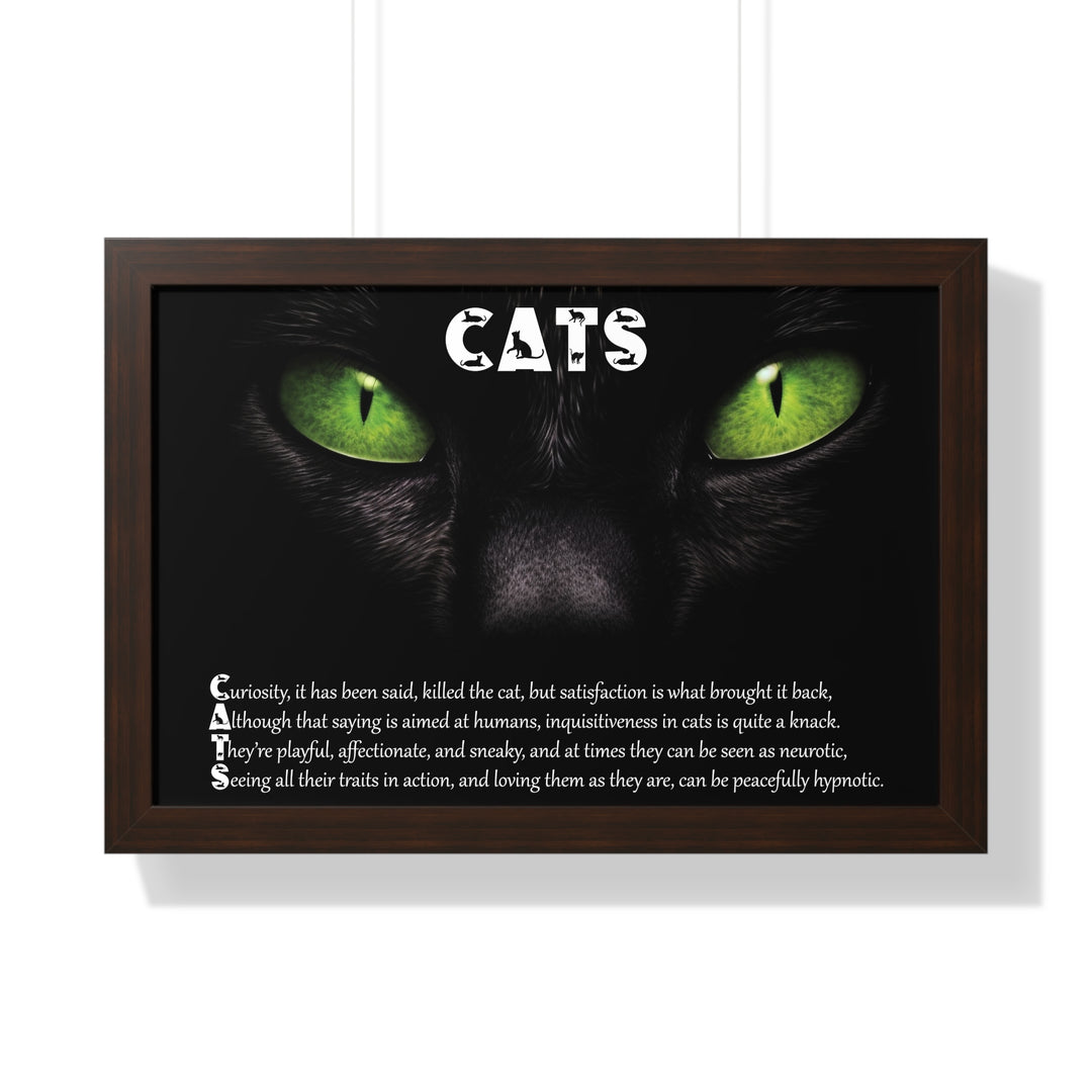 It's Just a Phrase "Cats" Framed Acrostic Poem Print