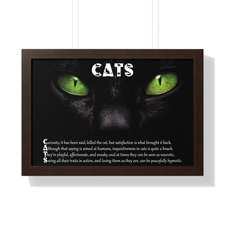 It's Just a Phrase "Cats" Framed Acrostic Poem Print