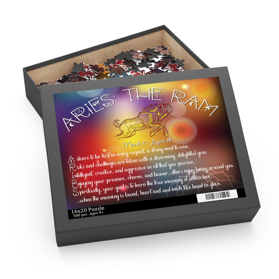 "Aries" Acrostic Acrostic Poem Horoscope Puzzle - Beams
